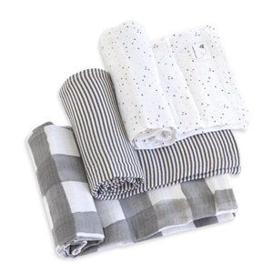 NWT Starry Eyes Organic Muslin Swaddle Blankets 3 Pack